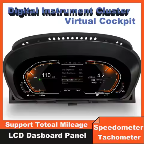 Panel HUD Speedometer Digital Instrument Cluster Virtual Cockpit Gauge For BMW E70 E71 X5 X6 12.3''I