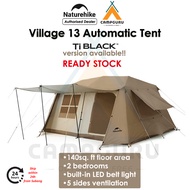 Naturehike Village 13 Family Tent Ti-Black Silver Coating Ridge Automatic Tent 13㎡ Glamping With Lam