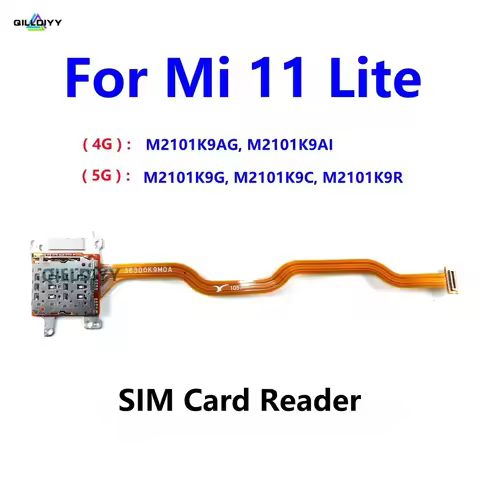Replacement Card SIM Reader Socket For Xiaomi Mi 11 Lite 4G 5G SIM Card Reader Holder Tray Slot Sock