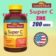 Nature Made Super C vitamin C Immune Complex with Zinc Tablets 200 Tablets