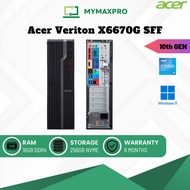 PC Acer Veriton X6670G SFF Intel Core i5 / i7 (10th Gen) / 16GB RAM / 256GB NVME / Win 11 Pro (Refur