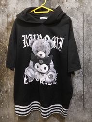 ‼️ 清衣櫃‼️ 日本Sanrio クロミKuromi x 熊　サブガル系黑色短褲連帽假兩件上衣 Amavel secret honey Dear My Love 夢展望  Ankrouge Hone