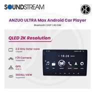 Soundstream ANZUO ULTRA Max Android Car Player QLED 2K 360 Cam Supported, DSP, 4G SIM Android Car Pl