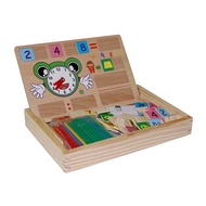 Wooden Math Board with Calculator - Helps Children Learn While Playing and Fun