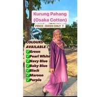 BAJU KURUNG PAHANG PLAIN MODEN OSAKA COTTON MURAH EXCLUSIVE