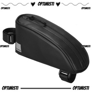 OPTIMISTI Bike Top Tube Bag, 600D Polyester Reflective Bike Frame Bag, Portable Triangle 0.3L 0.6L W