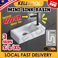 Modern Wall-mounted Wash Basin Small Balcony Pool Ceramic Wash Basin Bathroom Lavatory Mini