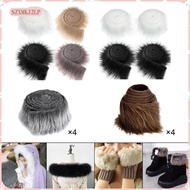 [szxmkj2lp] 4x Faux Fur Fabric Fuzzy Fur Costume Craft Toy DIY Artificial Fabric Patches for Gnomes 