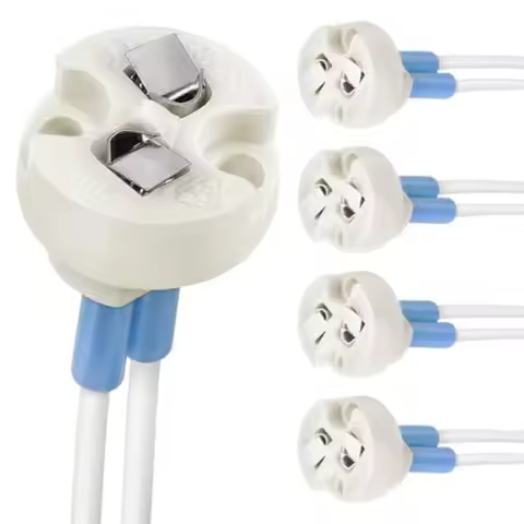 G4, GU5.3 Bi-Pin Ceramic Base Socket, MR16 Bulb Socket, MR11 Halogen Incandescent LED Bulb Holder Wi