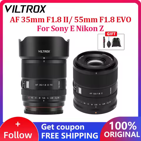 VILTROX AF 35mm F1.8II EVO / 55mm F1.8 EVO STM Full Frame Portrait Lens For Sony E A7IV ZV-E1 A7CII 