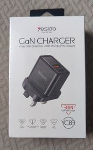 全新Yesido Gan Charger 雙插口 PD快速充電器 30W