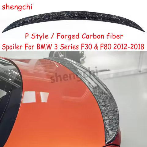 Spoiler F30 BMW F30 P Style Forgen Carbon Fiber Rear Trunk Spoiler For BMW 3 Series F30 F31 M3 F80 3