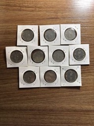 英女皇香港伍圓$5一套10枚（1980-1989年）