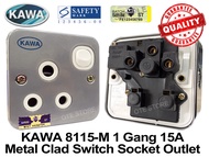 KAWA Metal Clad Flush Switch with (Approved by Sirim & Safety Mark) 1 Gang 1 Way / 1 Gang 2 Way / 2 