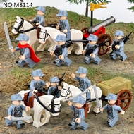 Red Army Soldiers Figurines, White Horse, LEGO Children's Building Blocks, Children's Toys, Eighth R
