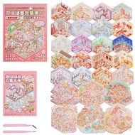 DIY Scene Sticker Book with Tweezer Creative 3D House Sticker Cute 3D Miniature Scene SHOPCYC9564