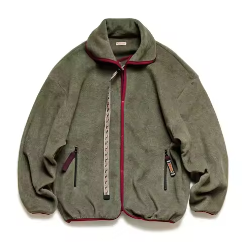 21AW KAPITAL Hirata Hohiro Two Color Fleece Embroidery Multifunctional Loose Long Sleeve Jacket Men'