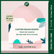 Thank You Card | Thanks Card | Thank You Card | CUSTOM 6x4cm
