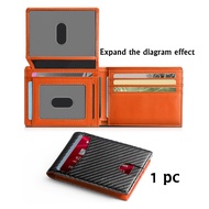 QuXis 2025 News 14 card Slots Men For Wallet Anti-theft brush RFID Blocking Microfiber Leather Carbo