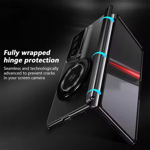 For Honor Magic V2 RSR Magnetic Lens Stand Skin Friendly Matte Soft Silicon ShockProof For Honor Mag