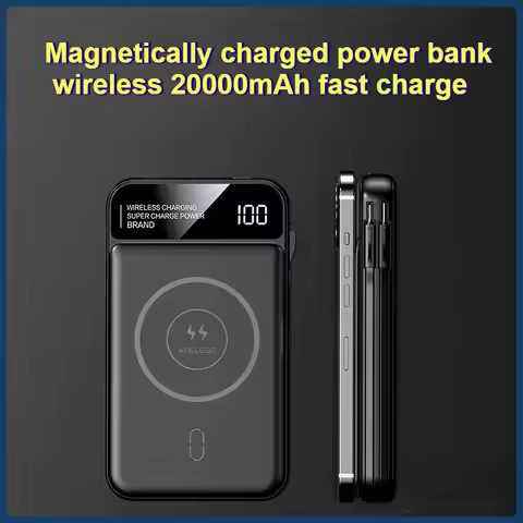 Magsafe Magnetic Charging Treasure Wireless 20000 Large Capacity Fast Charging Ultra-thin Power Bank