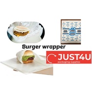 [100pcs] Burger Wrapper/Burger Wrap/ Printing & Plain Design