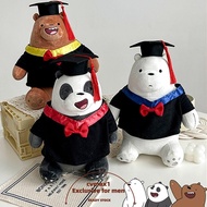 CYMX Dr. Cap Panda Doll, Bare Bear Peluche Toy Graduation Season Plush Toys, Gifts We Bare Bears Grizzly 27cm Panda Plushies