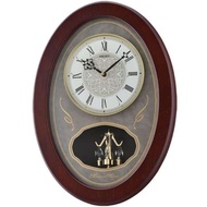 [Powermatic] Seiko QXM373B QXM373BN Westminster Melodies in Motion Wooden Wall Clock