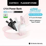 【3C  Certification】CUKTECH 20000mAh 40W Fast Charging Built-in Dual Cables Powerbank iP 38W Max Xiao