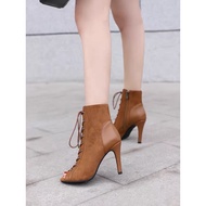 TK9 Roman warrior high heel drawstring jumping shoes 7-9-11cm high heel