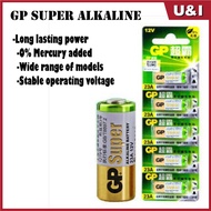 [Fast Delivery] Genuine GP High Voltage Super Alkaline Battery 27A / A27 / 23A / A23 12V 5pcs / Batt