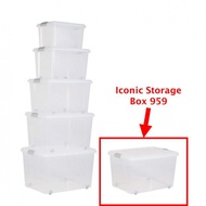 Felton - Iconic Storage Box With Wheel (FSB-959) - Clear - One box