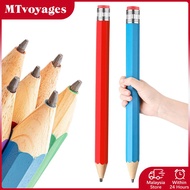 33CM Giant Wooden Pencil Giant Pencil Stationery With Eraser Performance Prop Large Wood Pencil