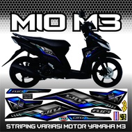 MIO M3 BLACK STICKER VARIATION STRIPING VARIATIONbiru stiker motor stiker basikal stiker moto