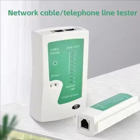 AMPCOM Network Cable Tester RJ45 Ethernet Cable Tester Lan Test Tool for Cat5 Cat6 CAT7 8P 6P LAN Ca