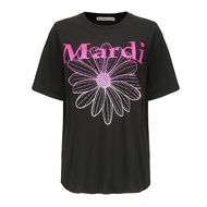 เสื้อยืดของแท้100% Mardi Mercredi ลายดอกไม้การไล่ระดับสี