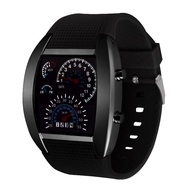Aviation LED Electronic Watch Fan-Shaped Dashboard Watch Men's Electronic Sports Watch