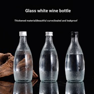 [Wine Bottle] Glass Bottle Transparent Wine Bottle 375ml Fruit Wine Bottle Green Plum Wine Bottle Be