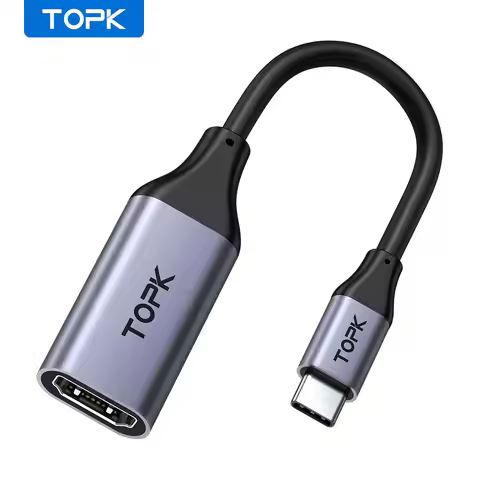 TOPK USB C HDMIAdapter 4K 60Hz,UniversalHDMICable forTV Box,MacBook Series,Pixelbook,XPS Laptop & Sa