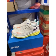 2023New Best Price HOKA ONE ONE Clifton 9 Shock Absorption  Running shoes Beige green Men's and women's shoes