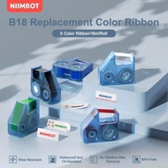 NIIMBOT B18 Labeling Ribbon, Refill Tapes for Thermal Transfer Label Printer/Color label Printer, Lo