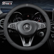 Sieece Breathable Car Steering Wheel Cover Anti Slip Steering Wheel Cover 38Cm Microfiber Leather Ca