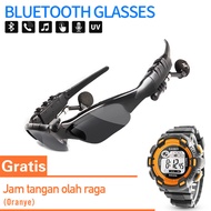 (Jam tangan olahraga gratis)Sport Stereo Wireless Bluetooth 4.1 Headset Telepon Mengemudi Kacamata /