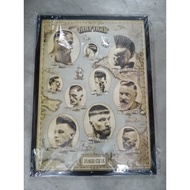 Barber vintage poster large size A2 with frame