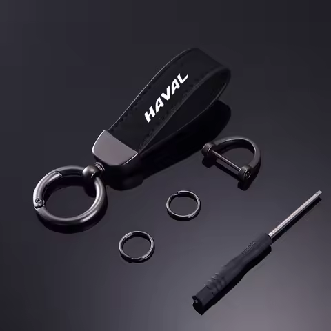 Fashion Solid Color Flip Fur Keychain Lanyard Business Gift Key Chain For Haval Great Wall Cuv H3 H5