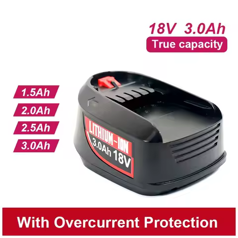18V 2.5Ah 1.5-3Ah battery For Bosch PBA PST PSB PSR 18V Home ,Garden Tools (Type C Only) AL1810CV AL