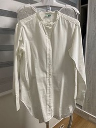 Uniqlo-U系列白色長版襯衫