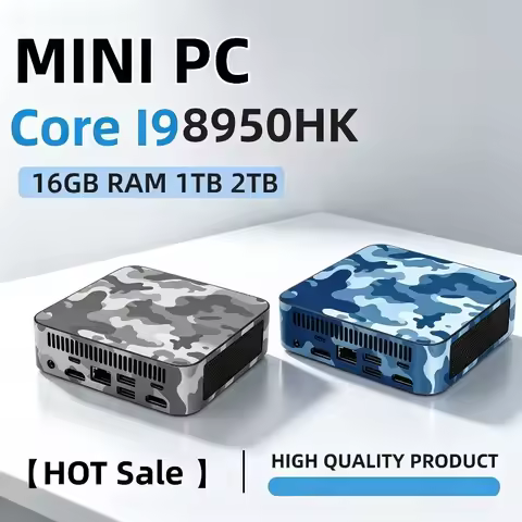New High Performance MINI PC Core i9 8950HK 16GB RAM 1TB 2TB SSD WIFI 6 BT5.2 4K HD Mini Gaming Offi
