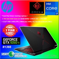 *Used / 2nd Hand Hp Omen Gaming Laptop 7TH Intel Core I7 8GB 128GB 1TB HDD W11 NVIDIA GTX1050 Ti 3D GRAPHIC 1 YEAR WARRA