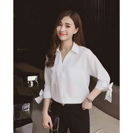 [HCM]Áo sơ mi tay nơ Nana